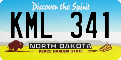 ND license plate KML341