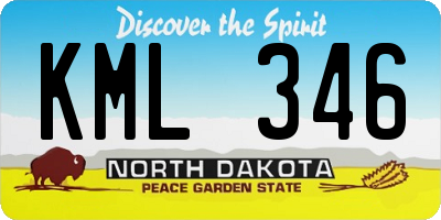 ND license plate KML346