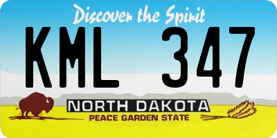 ND license plate KML347
