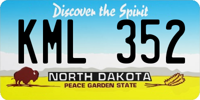 ND license plate KML352
