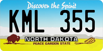 ND license plate KML355