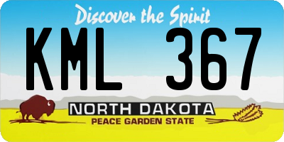ND license plate KML367