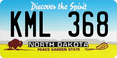 ND license plate KML368