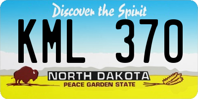 ND license plate KML370
