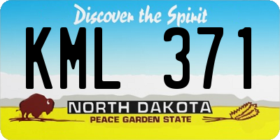 ND license plate KML371