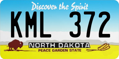 ND license plate KML372