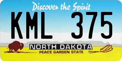 ND license plate KML375