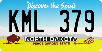ND license plate KML379