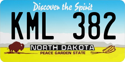 ND license plate KML382