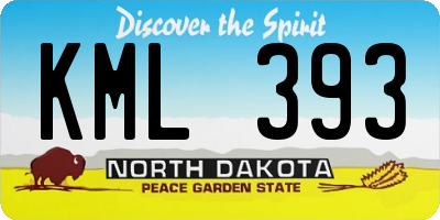 ND license plate KML393