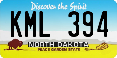 ND license plate KML394