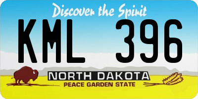 ND license plate KML396