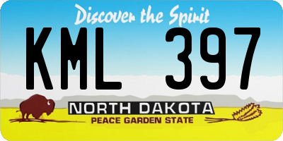 ND license plate KML397