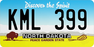 ND license plate KML399