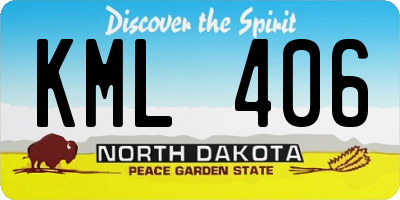 ND license plate KML406