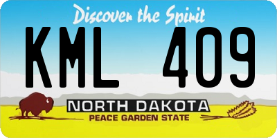 ND license plate KML409