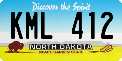 ND license plate KML412