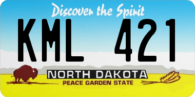 ND license plate KML421
