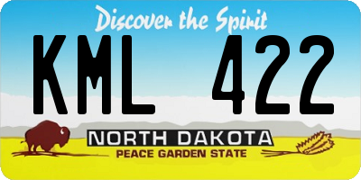 ND license plate KML422