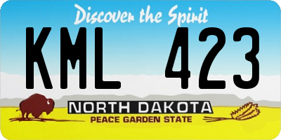 ND license plate KML423