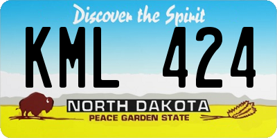 ND license plate KML424