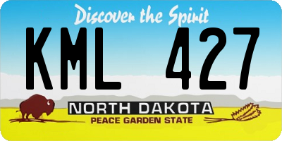 ND license plate KML427