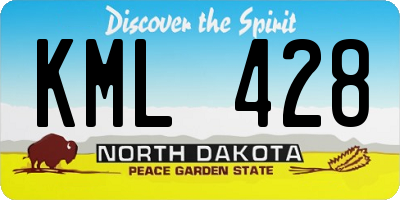 ND license plate KML428