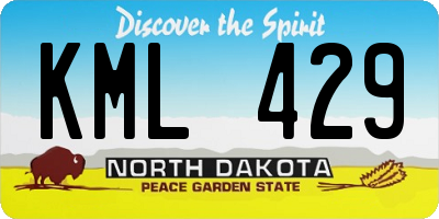 ND license plate KML429