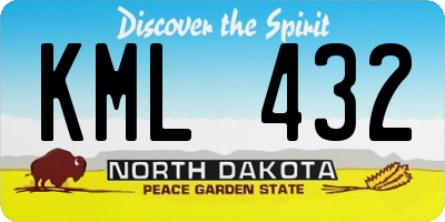 ND license plate KML432