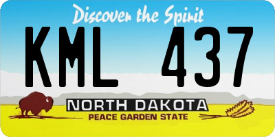 ND license plate KML437