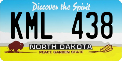 ND license plate KML438
