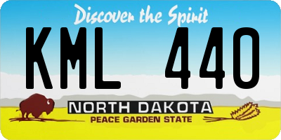 ND license plate KML440
