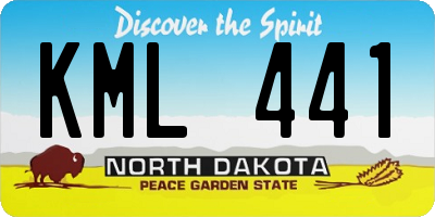 ND license plate KML441