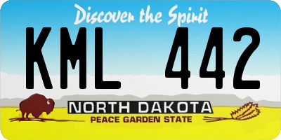 ND license plate KML442
