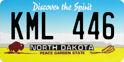 ND license plate KML446