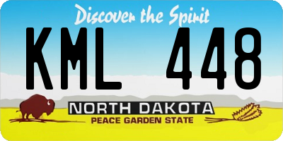 ND license plate KML448