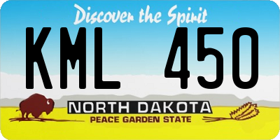 ND license plate KML450