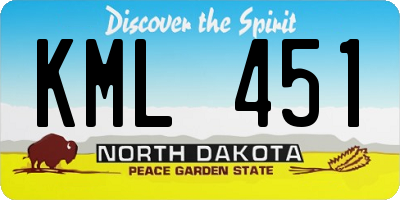 ND license plate KML451