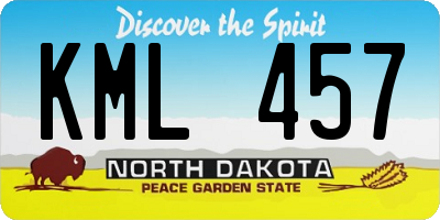 ND license plate KML457