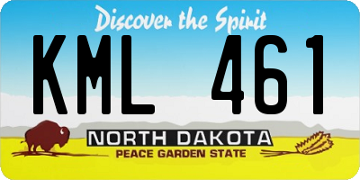 ND license plate KML461