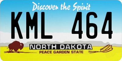 ND license plate KML464