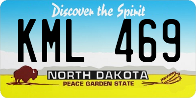 ND license plate KML469