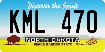 ND license plate KML470