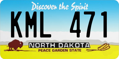 ND license plate KML471