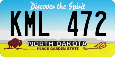ND license plate KML472