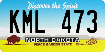 ND license plate KML473