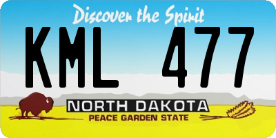 ND license plate KML477
