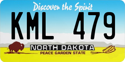 ND license plate KML479