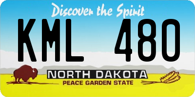 ND license plate KML480