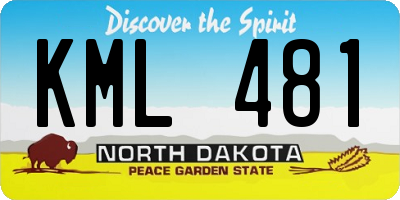 ND license plate KML481
